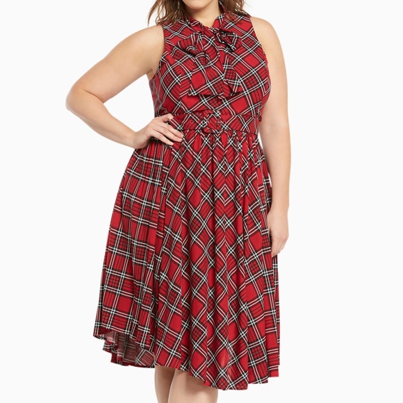 torrid Dresses & Skirts - NWT Retro Chic Plaid Mock Neck Swing Dress
